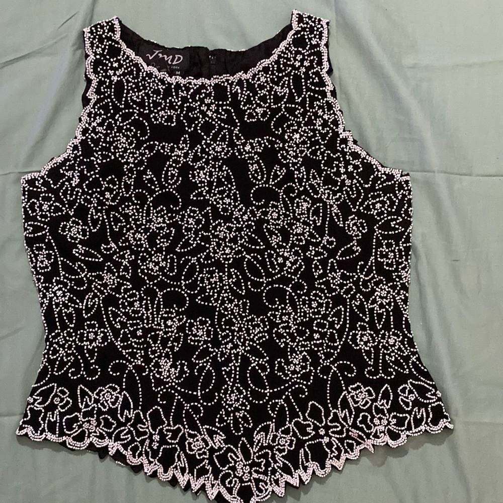 JMD New York Beaded Sleeveless Blouse in Good condition